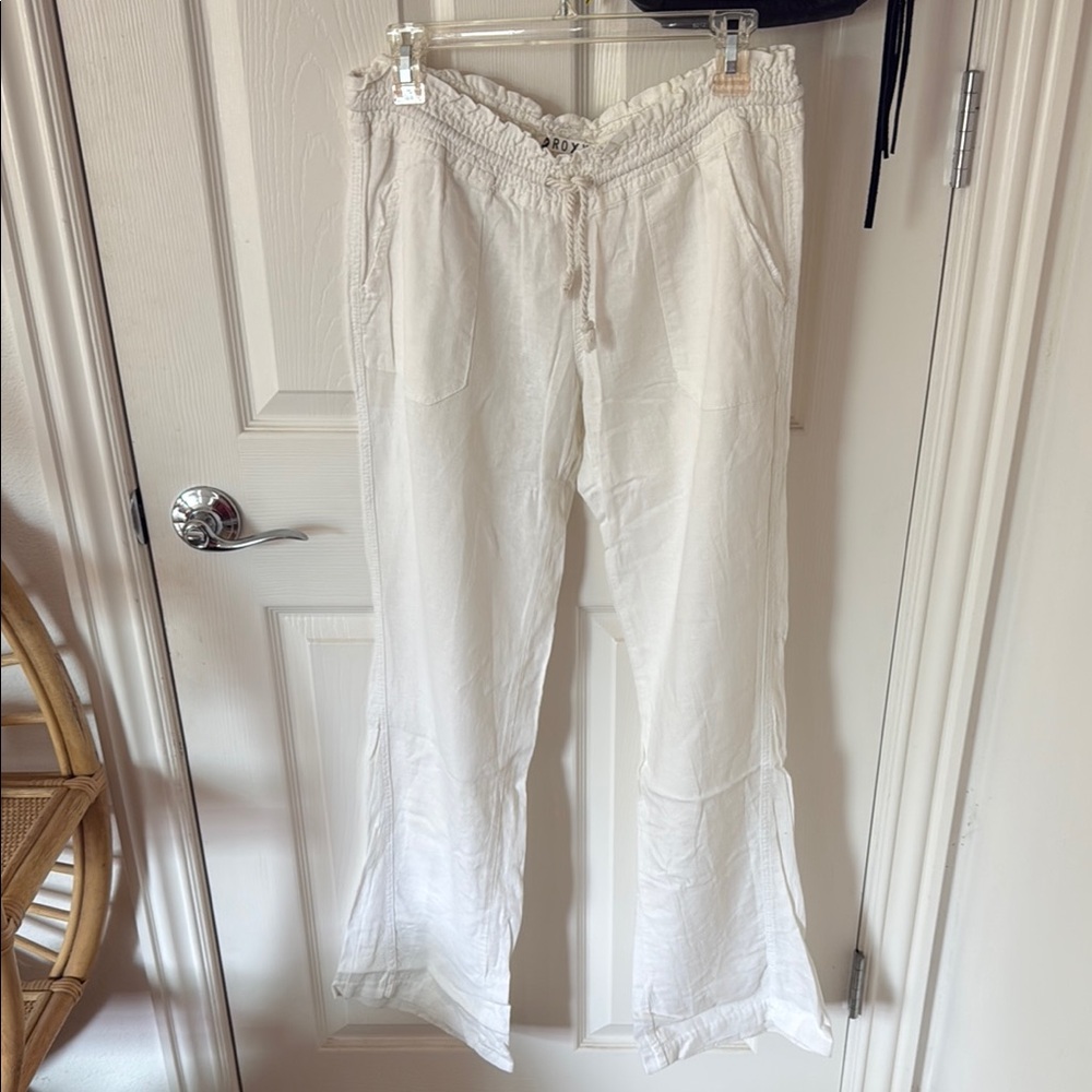 Roxy White Linen Women's Pants